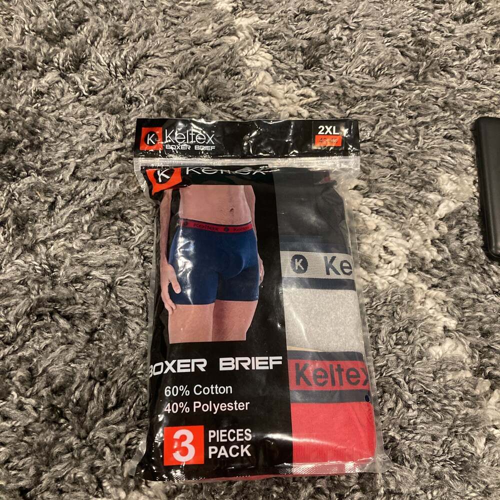 Keltex Men's Boxer Briefs 3-Pack - Cotton Blend, Size M (31-33)